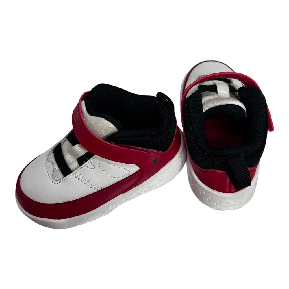Jordan Max Aura 3 TD Toddler Shoes White Red Black DA8023-106 Size 7C - Picture 5 of 7